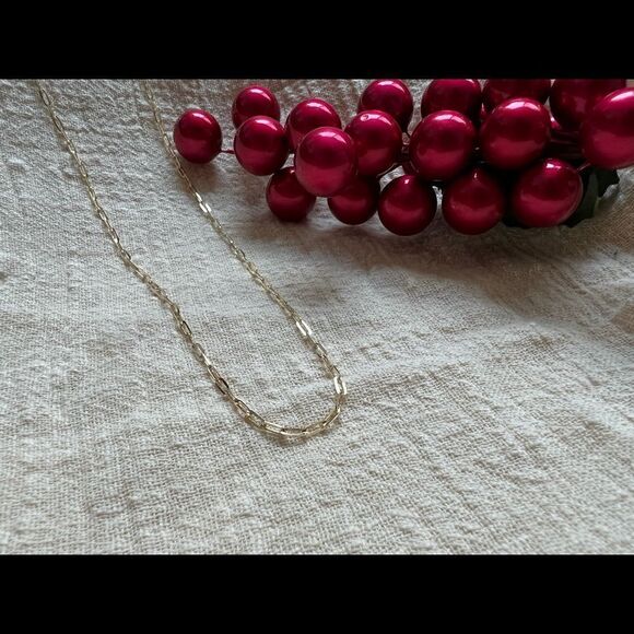 Paperclip Chain necklace 14k solid gold Necklace 20” inches perfect gift - Picture 11 of 15